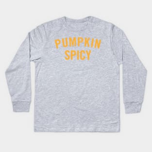 Pumpkin Spicy Latte Design Kids Long Sleeve T-Shirt